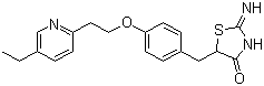 5-{4-[2-(5-Ethyl-2-pyridyl)ethoxy]benzyl}-2-imino-4-thiazolidinone Structure,105355-26-8Structure