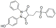 1-(P-hydroxyphenyl)-2-phenyl-4-[2-(phenylsulfonyl)ethyl]pyrazolidine-3,5-dione Structure,1107-46-6Structure