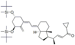 2-Penten-1-one, 4-[(1R,3aS,4E,7aR)-4-[(2E)-2-[(3S,5R)-3,5-bis[[(1,1-dimethylethyl)dimethylsilyl]oxy]-2-methylenecyclohexylidene]ethylidene]octahydro-7a-methyl-1H-inden-1-yl]-1-cyclopropyl-, (2E,4R)- Structure,112849-17-9Structure