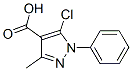 5-Chloro-3-methyl-1-phenyl-1H-pyrazole-4-carboxylic acid Structure,1140-38-1Structure