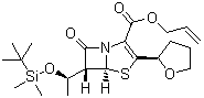 (5R,6S)-6-[(1R)-1-[[(1,1-Dimethylethyl)dimethylsilyl]oxy]ethyl]-7-oxo-3-[(2R)-tetrahydro-2-furanyl]-4-thia-1-azabicyclo[3.2.0]hept-2-ene-2-carboxylic acid 2-propenyl ester Structure,120705-67-1Structure