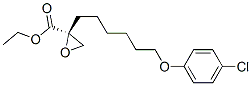 2-Oxiranecarboxylic acid, 2-[6-(4-chlorophenoxy)hexyl]-, ethyl ester, (2R)- Structure,124083-20-1Structure