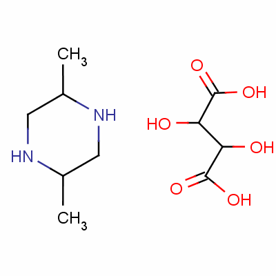 Piperazine, 2,5-dimethyl-, [r-(r,r)]-2,3-dihydroxybutanedioate (1:1) Structure,133-34-6Structure