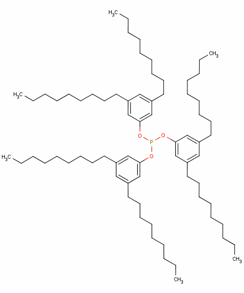 Phenol, dinonyl-, phosphite (3:1) Structure,1333-21-7Structure