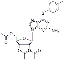 2-Amino-6-chloro-[(4-methylphenyl)thio]-9-(2’,3’,5’-tri-o-acetyl--d-ribofuranosyl)purine Structure,135041-23-5Structure