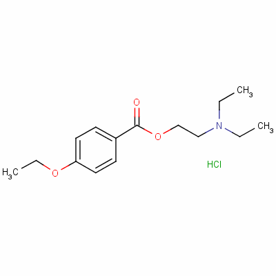 2-(Diethylamino)ethyl 4-ethoxybenzoate hydrochloride Structure,136-46-9Structure