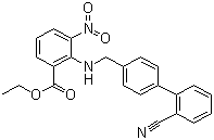 2-[[(2’-Cyano[1,1’-biphenyl]-4-yl)methyl]amino]-3-nitro-benzoic acid ethyl ester Structure,136285-67-1Structure