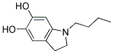 1H-indole-5,6-diol, 1-butyl-2,3-dihydro-(9ci) Structure,139721-22-5Structure