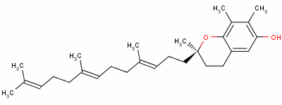 2H-1-Benzopyran-6-ol, 3,4-dihydro-2,7,8-trimethyl-2-[(3E,7E)-4,8,12-tr imethyl-3,7,11-tridecatrienyl]-, (2R)- (9CI) Structure,14101-61-2Structure