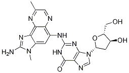 N-(2-amino-3,8-dimethylimidazo[4,5-f]quinoxalin-5-yl) 2’-deoxyguanosine Structure,142038-30-0Structure