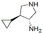 3-Pyrrolidinamine,4-cyclopropyl-,trans-(9ci) Structure,154206-08-3Structure