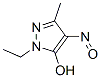 1H-pyrazol-5-ol, 1-ethyl-3-methyl-4-nitroso- Structure,156543-42-9Structure