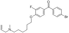 (4-Bromophenyl)[3-fluoro-4-[[6-(methyl-2-propenylamino)hexyl]oxy]phenyl]-methanone Structure,161582-11-2Structure