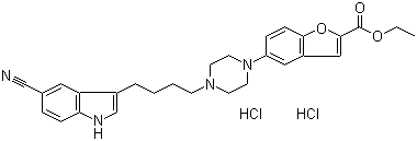 Ethyl 5-(4-(4-(5-cyano-1h-indol-3-yl)butyl)piperazin-1-yl)benzofuran-2-carboxylate (dihydrochloride) Structure,163521-09-3Structure