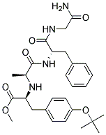 (s)-(9ci)-n-[1-[[4-(1,1-二甲基乙氧基)苯基]甲基]-2-甲氧基-2-氧代乙基]-l-丙氨?；?l-苯基丙氨酰基-甘氨酰胺結(jié)構(gòu)式_163659-47-0結(jié)構(gòu)式