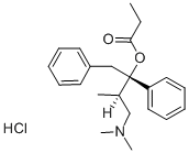 (+)-1,2-Diphenyl-2-propionoxy-3-methyl-4-dimethylaminobutane hydrochloride Structure,1639-60-7Structure