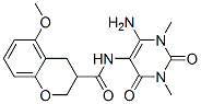 2H-1-benzopyran-3-carboxamide, n-(6-amino-1,2,3,4-tetrahydro-1,3-dimethyl-2,4-dioxo-5-pyrimidinyl)-3,4-dihydro-5-methoxy- Structure,166115-78-2Structure