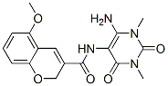 2H-1-benzopyran-3-carboxamide, n-(6-amino-1,2,3,4-tetrahydro-1,3-dimethyl-2,4-dioxo-5-pyrimidinyl)-5-methoxy- Structure,166115-86-2Structure