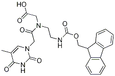 甘氨酸, N-[2-(3,4-二氫-5-甲基-2,4-二氧代-1(2H)-嘧啶基)乙酰基]-N-[2-[[(9H-芴-9-基甲氧基)羰基]氨基]乙基]-結(jié)構(gòu)式_169396-92-3結(jié)構(gòu)式