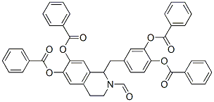 2(1H)-isoquinolinecarboxaldehyde, 6,7-bis(benzoyloxy)-1-[[3,4-bis(benzoyloxy)phenyl]methyl]-3,4-dihydro- Structure,1719-26-2Structure