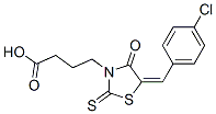 4-[5-(4-Chloro-benzylidene)-4-oxo-2-thioxo-thiazolidin-3-yl]-butyric acid Structure,17385-93-2Structure