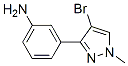 3-(4-Bromo-1-methyl-1H-pyrazol-3-yl)aniline Structure,175201-77-1Structure