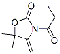 2-Oxazolidinone, 5,5-dimethyl-4-methylene-3-(1-oxopropyl)- Structure,202920-30-7Structure