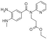 N-[3-氨基-4-(甲基氨基)苯甲?；鵠-N-2-吡啶-β-丙氨酸乙酯結(jié)構(gòu)式_212322-56-0結(jié)構(gòu)式