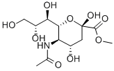 Methyl (6r)-5-acetamido-3,5-dideoxy-6-[(1r,2r)-1,2,3-trihydroxypropyl]-alpha-l-threo-hex-2-ulopyranosonate Structure,22900-11-4Structure