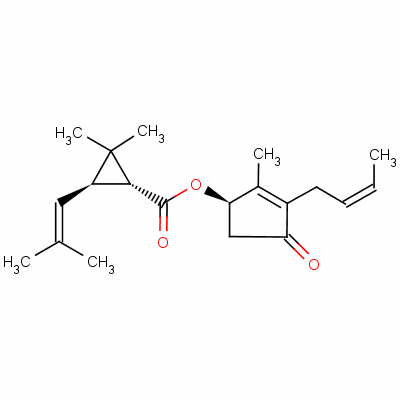 3-(But-2-enyl)-2-methyl-4-oxocyclopent-2-enyl 2,2-dimethyl-3-(2-methylprop-1-enyl)cyclopropanecarboxylate Structure,25402-06-6Structure