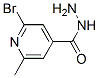 4-Pyridinecarboxylicacid,2-bromo-6-methyl-,hydrazide(9ci) Structure,25462-93-5Structure