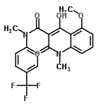 4-Hydroxy-n-[4-(trifluoromethyl)phenyl]-5-methoxy-n,1-dimethyl-2-oxo-1,2-dihydroquinoline-3-carboxamide Structure,254964-60-8Structure