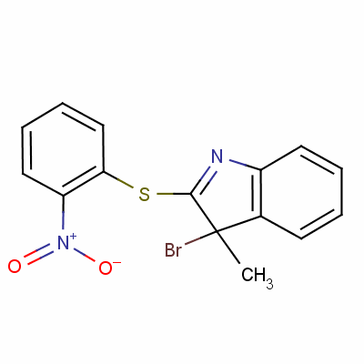 3-Bromo-3-methyl-2-[(2-nitrophenyl)thio]-3h-indole Structure,27933-36-4Structure