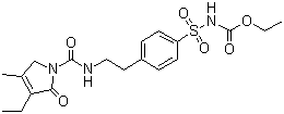 [[4-[2-[[(3-Ethyl-2,5-dihydro-4-methyl-2-oxo-1H-pyrrol-1-yl)carbonyl]amino]ethyl]phenyl]sulfonyl]-carbamic acid ethyl ester Structure,318515-70-7Structure