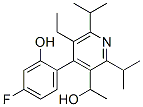 3-Pyridinemethanol, 5-ethyl-4-(4-fluoro-2-hydroxyphenyl)-a-methyl-2,6-bis(1-methylethyl)- Structure,334992-03-9Structure