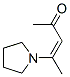 4-Tetrahydro-1H-pyrrol-1-ylpent-3-en-2-one Structure,3389-57-9Structure