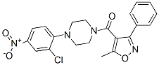 Methanone, [4-(2-chloro-4-nitrophenyl)-1-piperazinyl](5-methyl-3-phenyl-4-isoxazolyl)- Structure,341001-38-5Structure