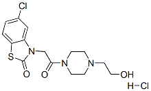 4-[(5-Chloro-2-oxo-2H-benzothiazol-3-yl)acetyl]piperazine-1-ethanol monohydrochloride Structure,35941-71-0Structure