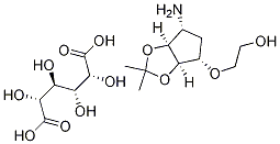 2-[[(3AR,4S,6R,6AS)-6-氨基四氫-2,2-二甲基-4H-環(huán)戊并-1,3-二惡茂-4-基]氧基]-乙醇 (2R,3R)-2,3-二羥基丁二酸鹽結構式_376608-65-0結構式