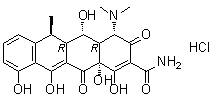 2-Naphthacenecarboxamide, 4-(dimethylamino)-1,4,4a,5,5a,6,11,12a-octahydro-3,5,10,12,12a-pentahydroxy-6-methyl-1,11-dioxo-, monohydrochloride, [4s-(4alpha,4aalpha,5alpha,5aalpha,6beta,12aalpha)]- Structure,41411-66-9Structure