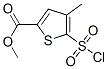 Methyl 5-(chlorosulfonyl)-4-methyl-2-thiophenecarboxylate Structure,423768-46-1Structure