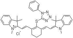 2-[2-[3-[2-(1,3-Dihydro-1,3,3-trimethyl-2h-indol-2-ylidene)ethylidene]-2-[(1-phenyl-1h-tetrazol-5-yl)thio]-1-cyclohexen-1-yl]ethenyl]-1,3,3-trimethyl-3h-indolium chloride Structure,440102-72-7Structure