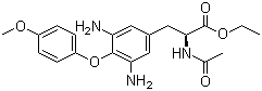 Ethyl 2-(acetylamino)-3-[3,5-diamino-4-(4-methoxyphenoxy)phenyl]propanoate Structure,440667-78-7Structure