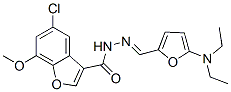 3-Benzofurancarboxylic acid, 5-chloro-7-methoxy-, [[5-(diethylamino)-2-furanyl]methylene]hydrazide (9ci) Structure,444051-43-8Structure