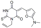 4,6(1H,5h)-pyrimidinedione, 5-[[5-(dimethylamino)-2-furanyl]methylene]dihydro-1-(2-propenyl)-2-thioxo-(9ci) Structure,471272-92-1Structure