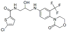 2-Thiophenecarboxamide, 5-chloro-N-[2-hydroxy-3-[[4-(3-oxo-4-morpholinyl)-3-(trifluoromethyl)phenyl]amino]propyl]- Structure,482306-15-0Structure