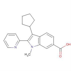 3-Cyclopentyl-1-methyl-2-pyridin-2-yl-1h-indole-6-carboxylic acid Structure,494799-85-8Structure