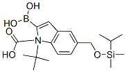 1H-Indole-1-carboxylic acid, 2-borono-5-[[[dimethyl(1-methylethyl)silyl]oxy]methyl]-, 1-(1,1-dimethylethyl) ester Structure,503045-89-4Structure