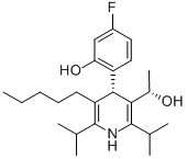 3-Pyridinemethanol, 4-(4-fluoro-2-hydroxyphenyl)-α-methyl-2,6-bis(1-methylethyl)-5-pentyl-, (aS,4S)- Structure,503610-15-9Structure