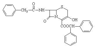 (6R,7R)-3-Hydroxy-8-oxo-7-[(phenylacetyl)amino]-5-thia-1-azabicyclo[4.2.0]oct-2-ene-2-carboxylic acid diphenyl methyl ester Structure,54639-48-4Structure